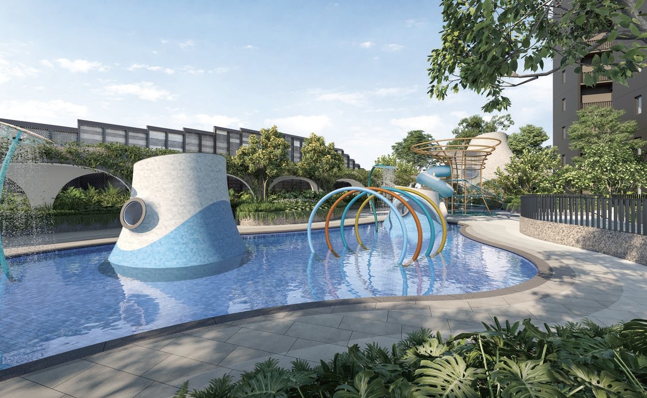 Tengah Garden Residences children aqua fun pool waterplay equipment