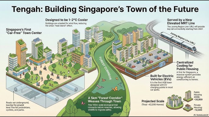 Tengah Forest Town Singapore green corridor